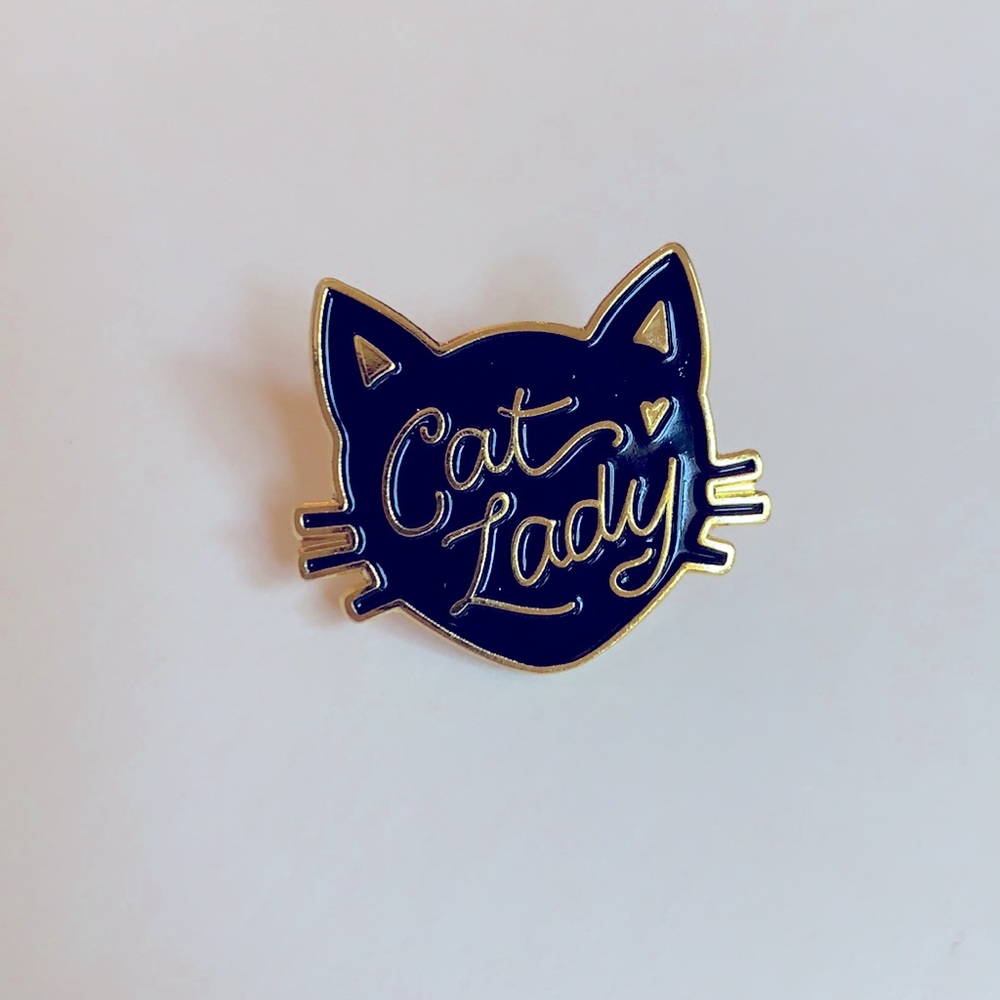 Cat Lady Enamel Pin /Brooch